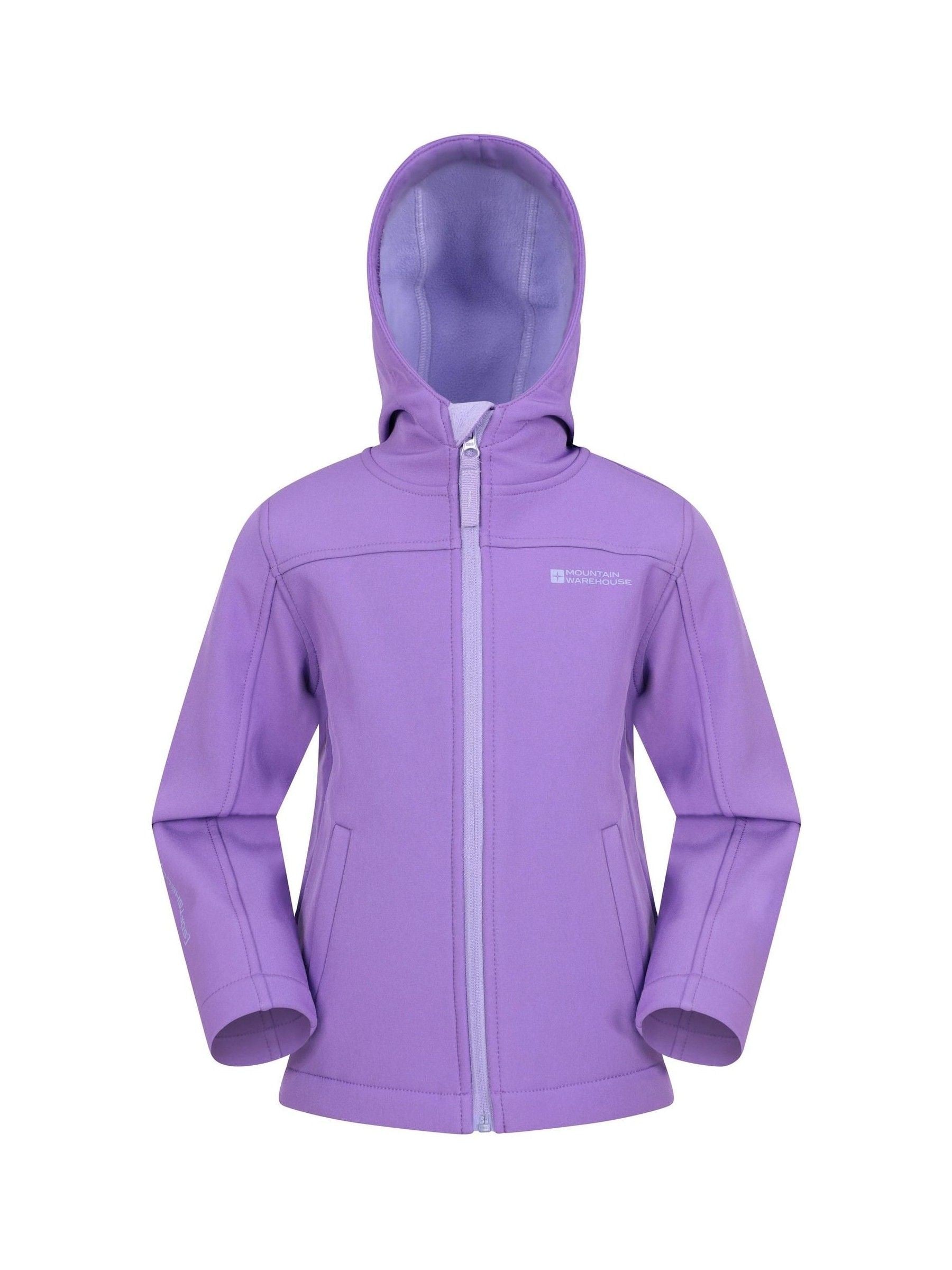 Dsiney Kidz - Mountain Warehouse Purple Chrome Exodus Kids Water Resistant Softshell Jacket image 2