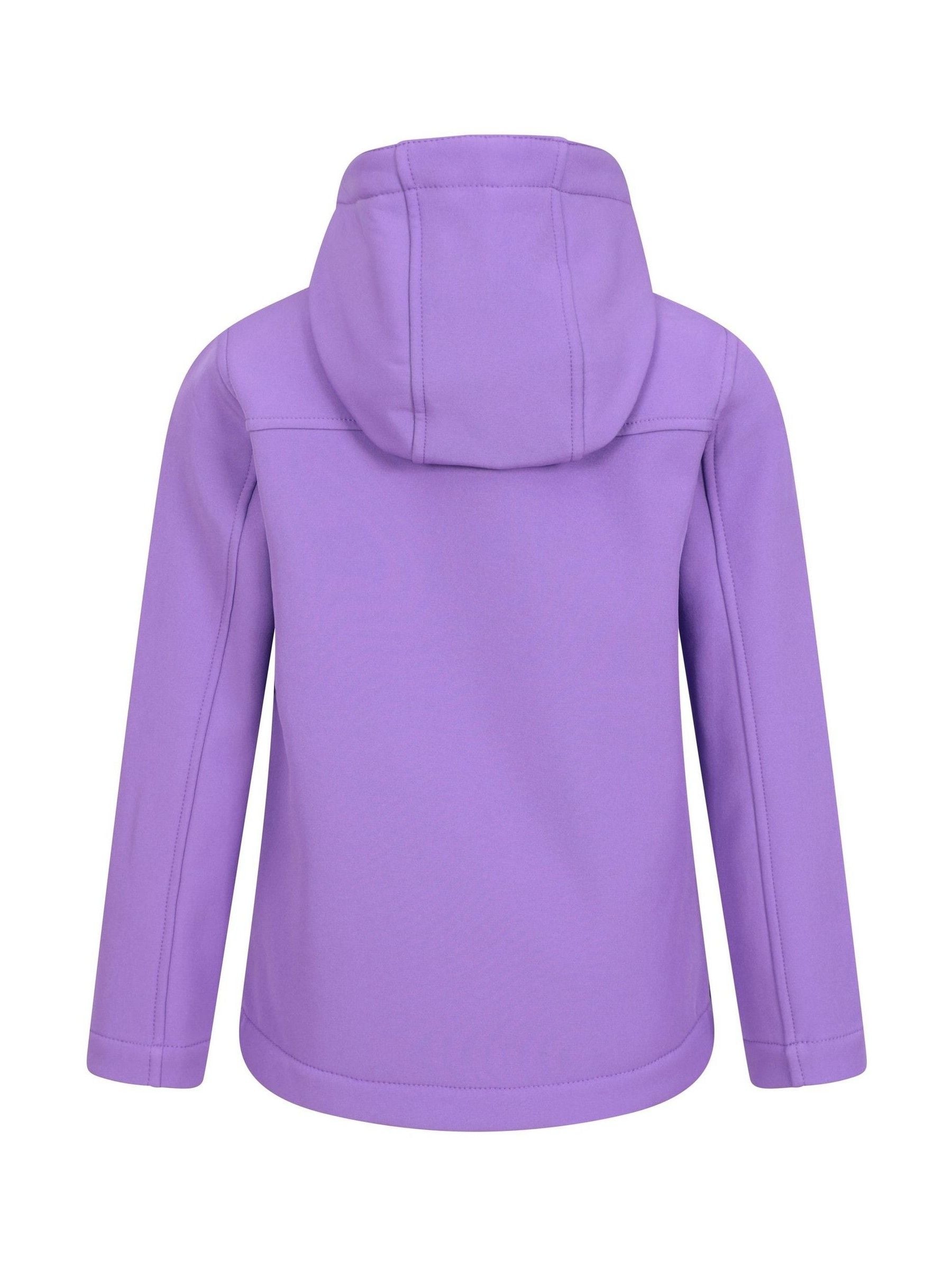 Dsiney Kidz - Mountain Warehouse Purple Chrome Exodus Kids Water Resistant Softshell Jacket image 5