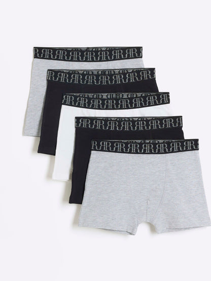 Dsiney Kidz - River Island Grey Marl Boxers 5 Pack image 1