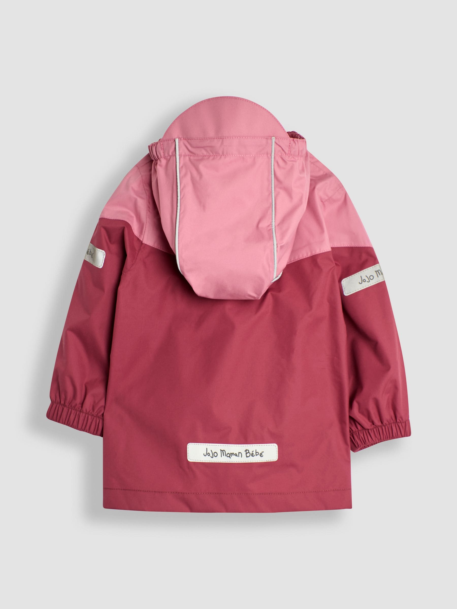 Dsiney Kidz - JoJo Maman Bébé Bright Pink Pack-Away Rain Jacket image 2