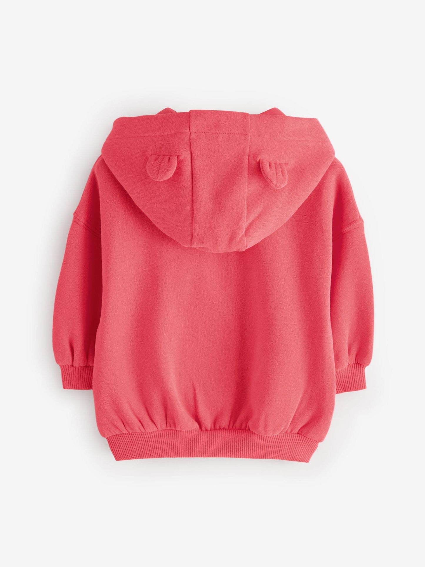 Coral Red Zip Through Hoodie (3mths-7yrs)