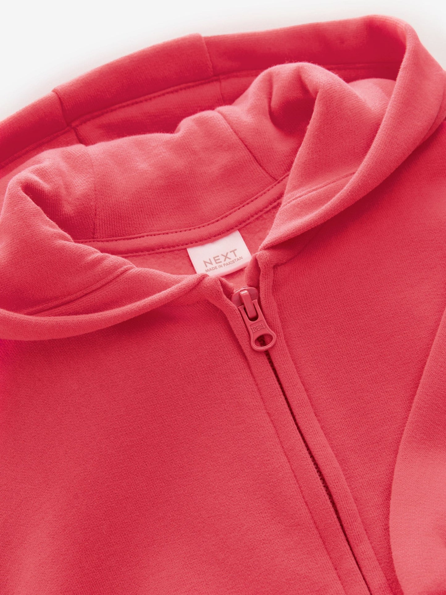 Coral Red Zip Through Hoodie (3mths-7yrs)