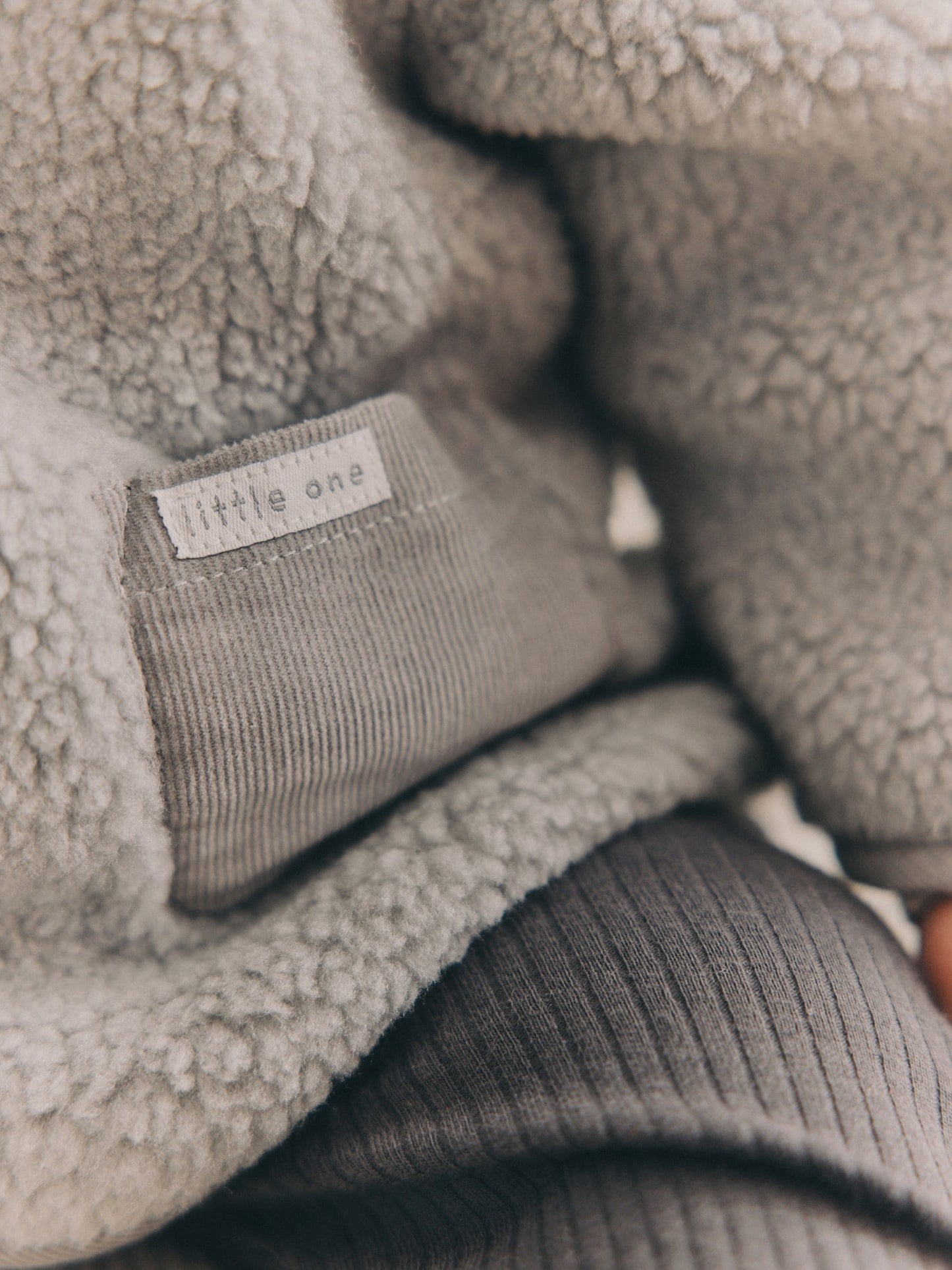 Grey Bear Cosy Borg Fleece Baby Jacket