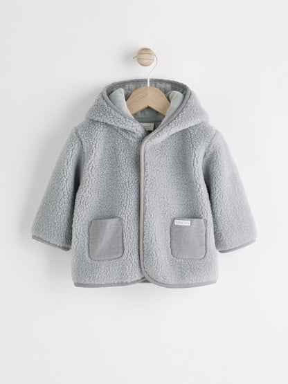 Grey Bear Cosy Borg Fleece Baby Jacket