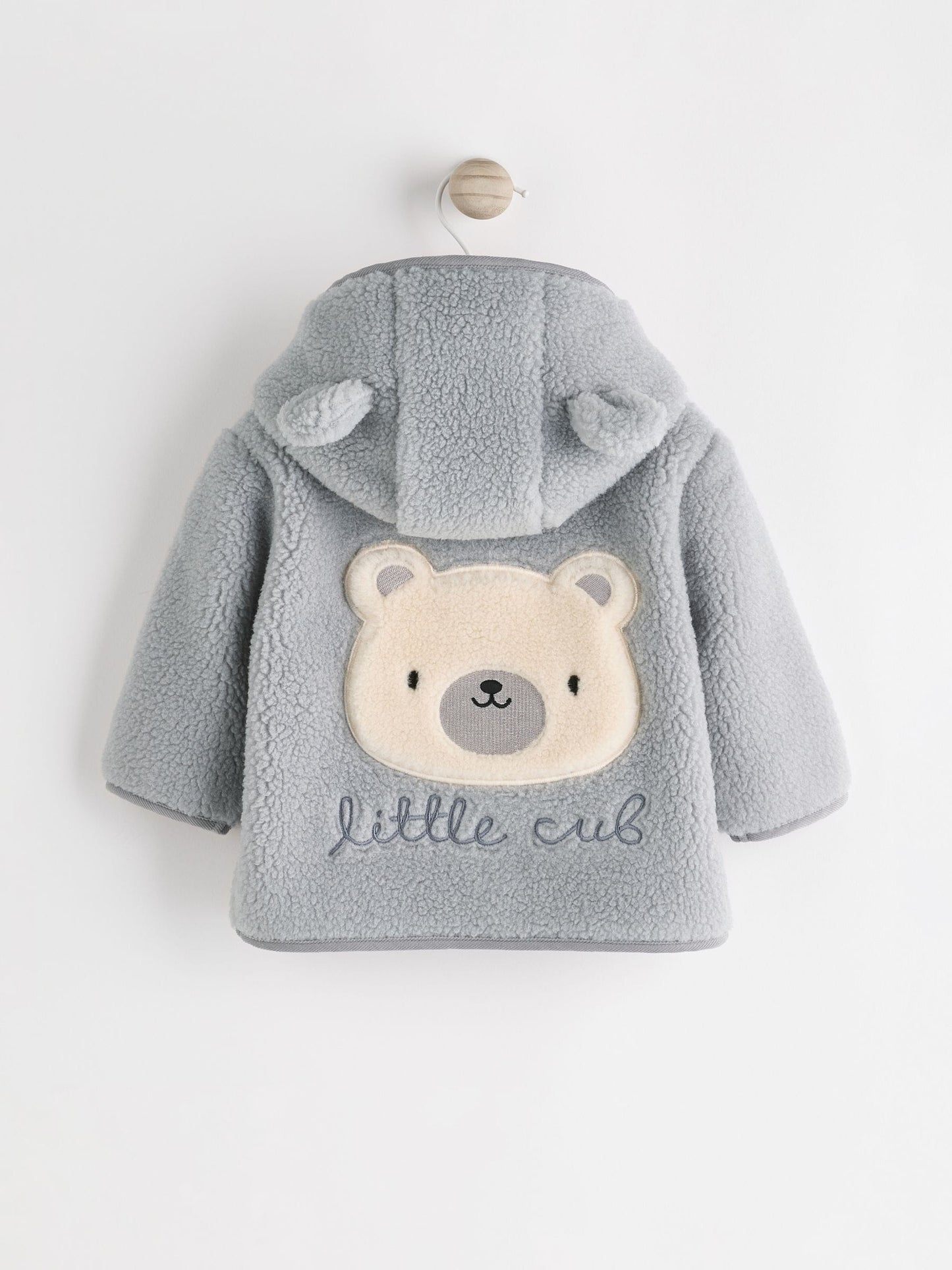 Grey Bear Cosy Borg Fleece Baby Jacket