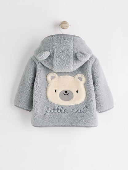 Grey Bear Cosy Borg Fleece Baby Jacket