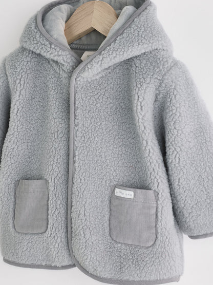 Grey Bear Cosy Borg Fleece Baby Jacket