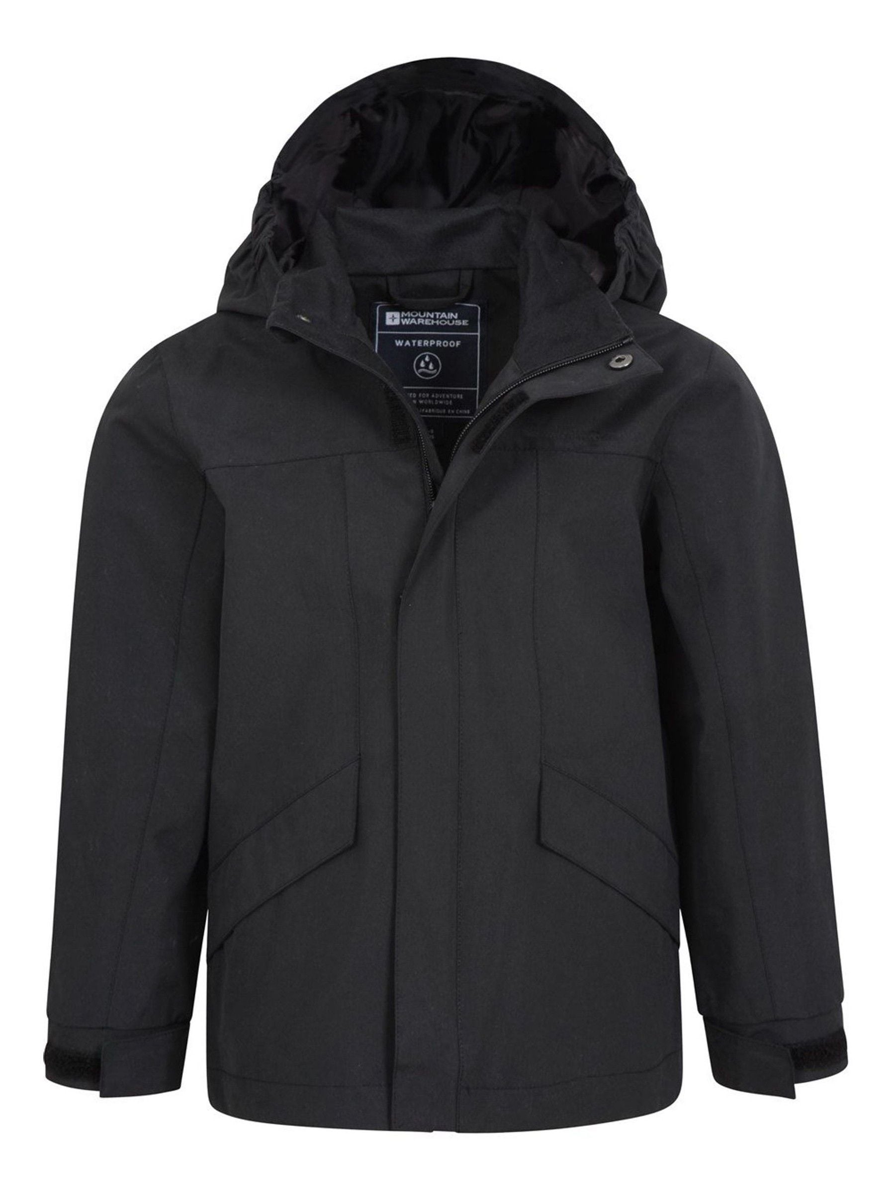 Dsiney Kidz - Mountain Warehouse Black Solar Waterproof Jacket image 5