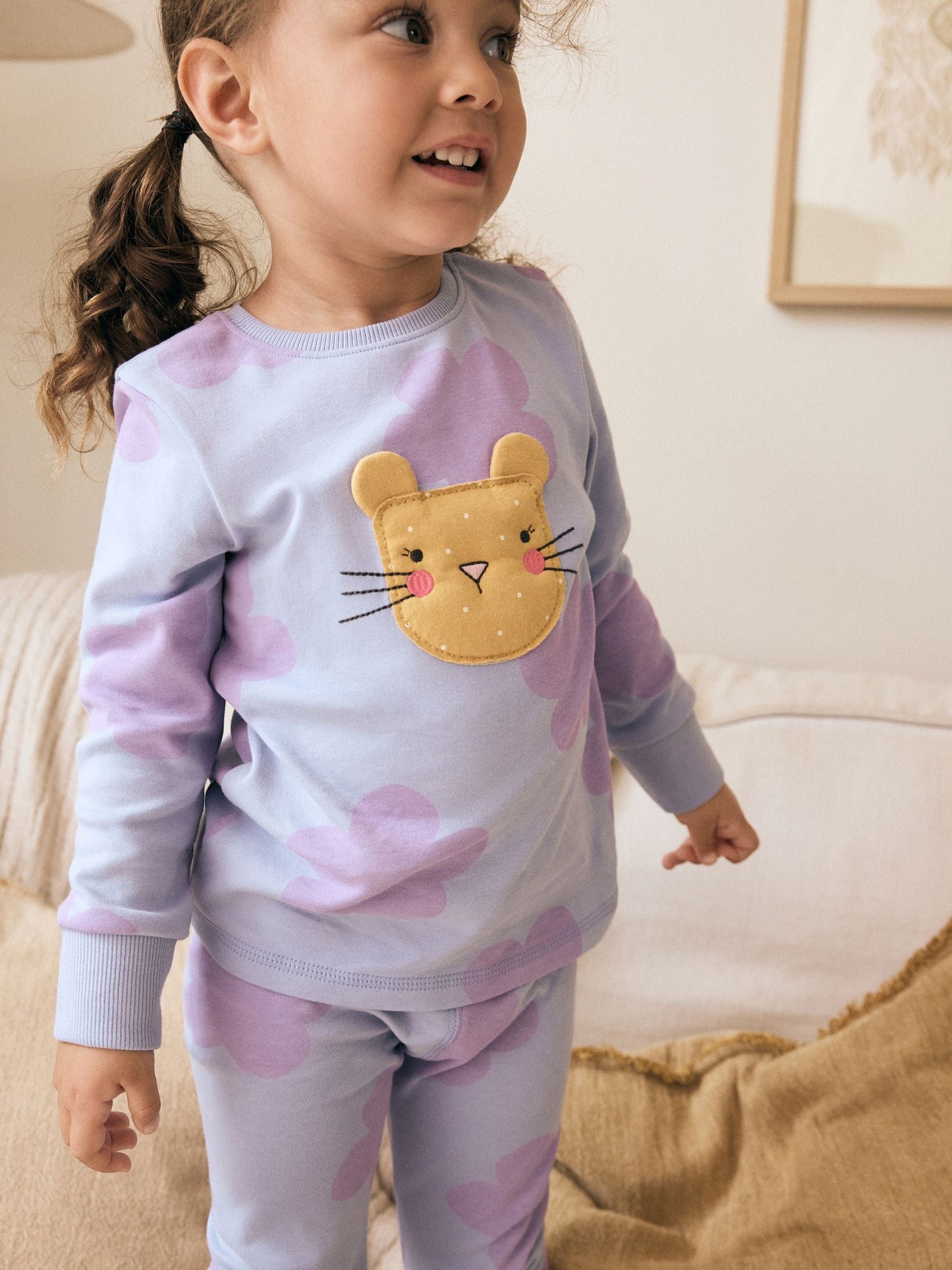 Pastel Cat/ Unicorn/ Flower Long Sleeve Snuggle Pyjamas 3 Pack (9mths-16yrs)