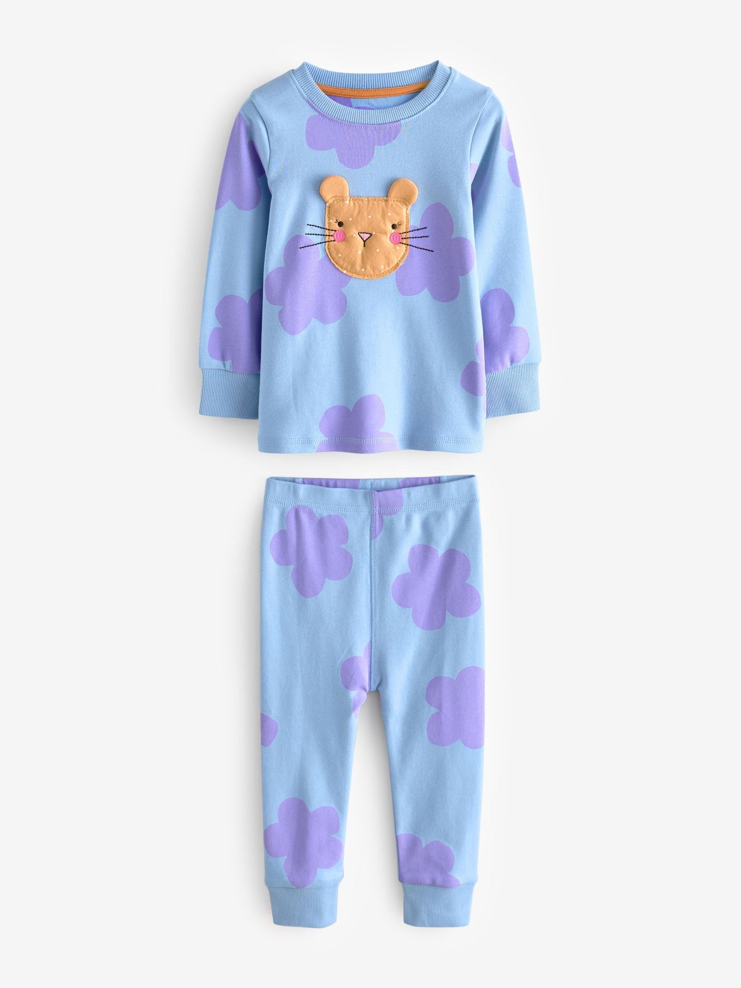 Pastel Cat/ Unicorn/ Flower Long Sleeve Snuggle Pyjamas 3 Pack (9mths-16yrs)