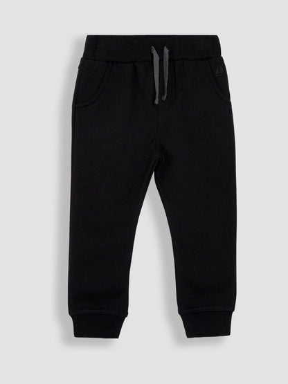 JoJo Maman Bébé Black & Grey Marl 2-Pack Joggers image 2