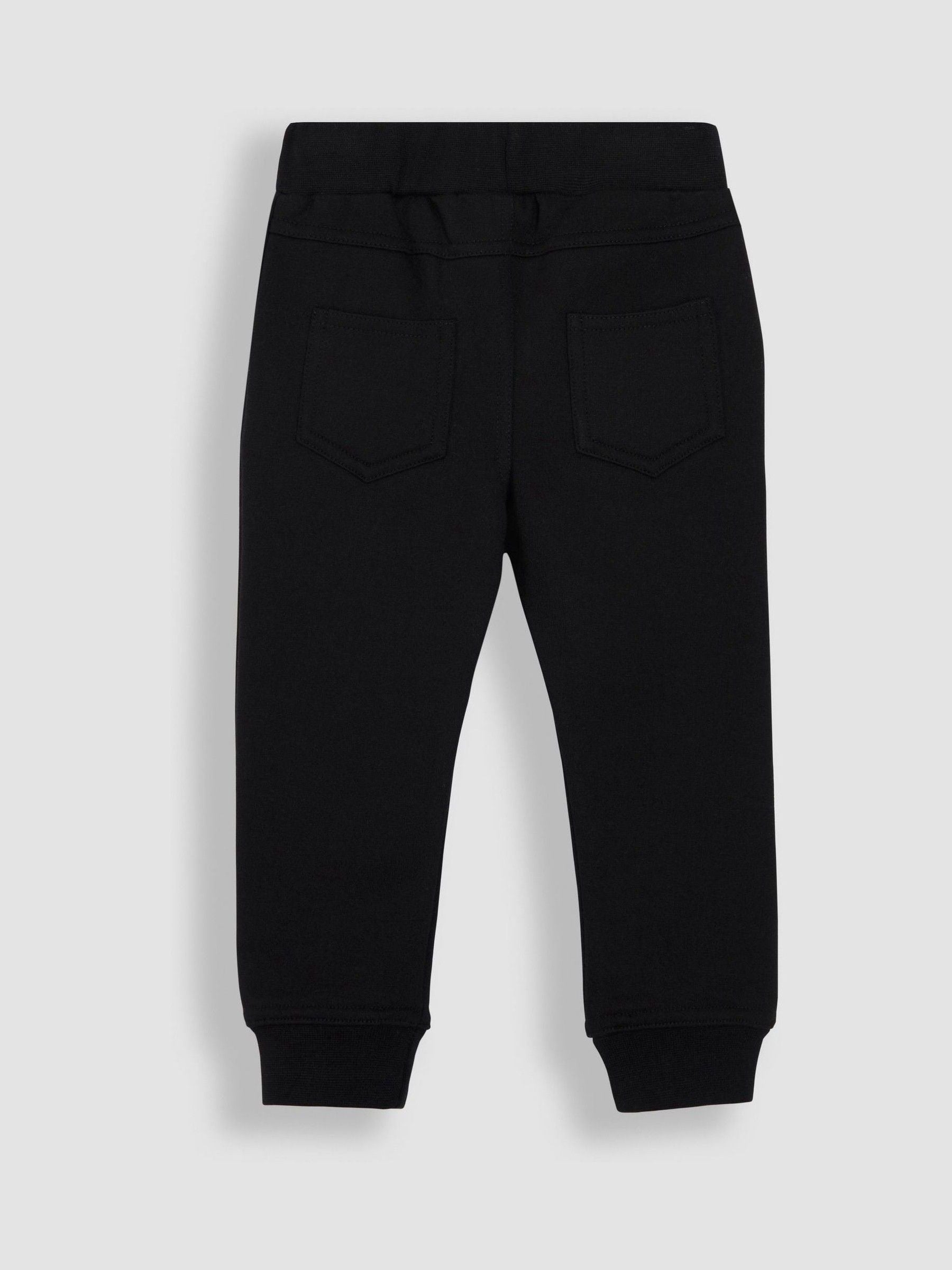 JoJo Maman Bébé Black & Grey Marl 2-Pack Joggers image 3