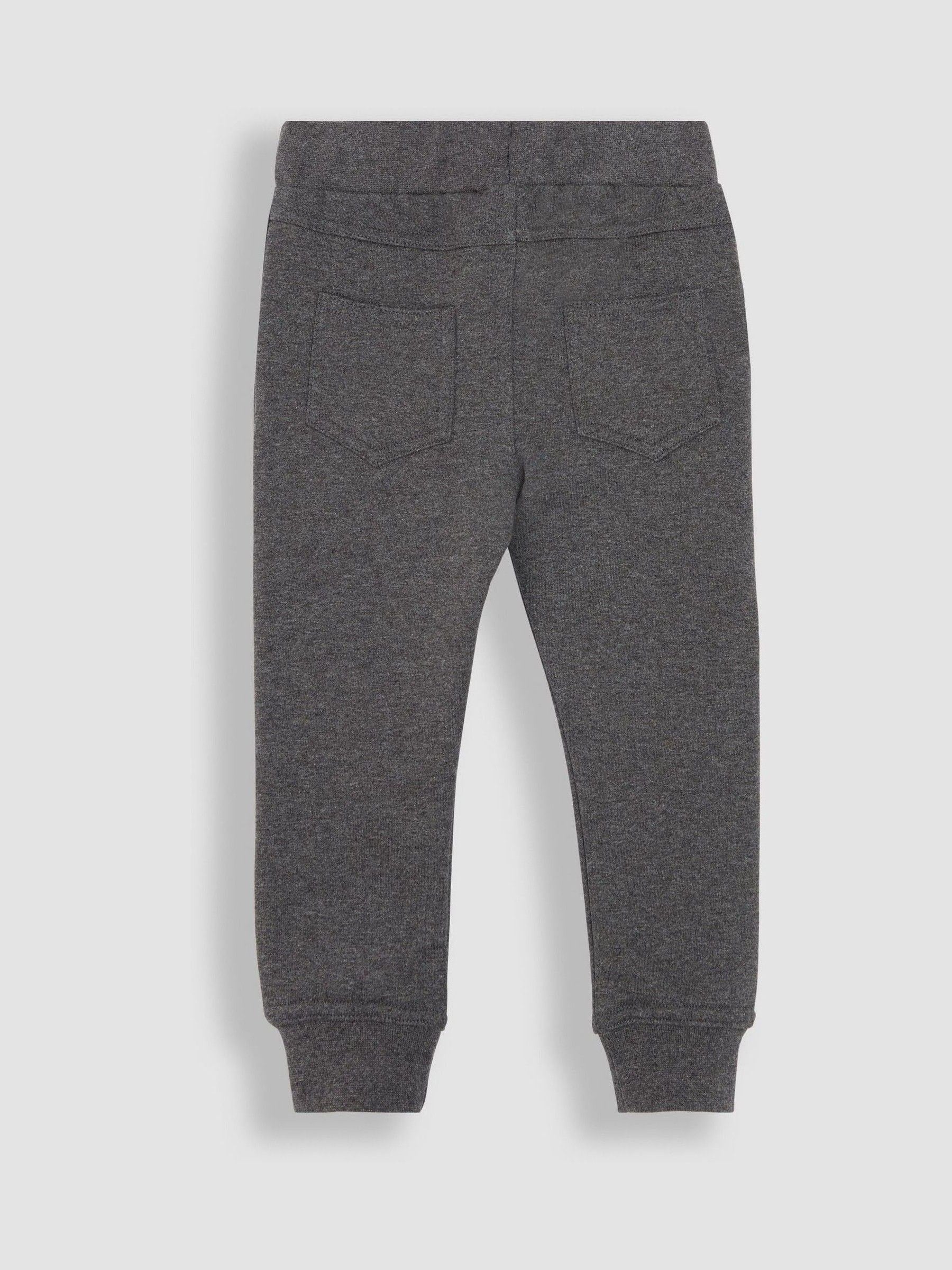 JoJo Maman Bébé Black & Grey Marl 2-Pack Joggers image 5