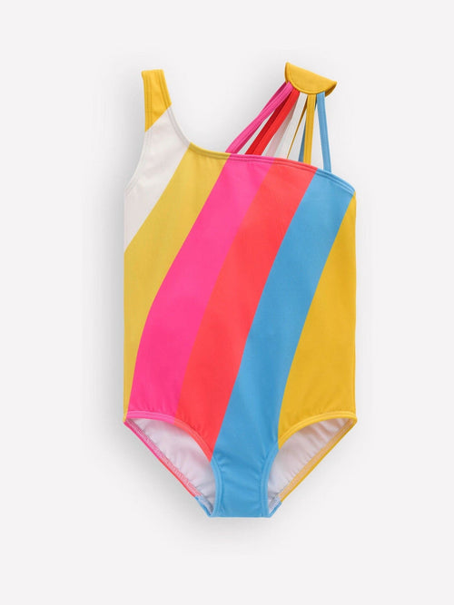 Boden Pink One Shoulder Ray Swimsuit image 1