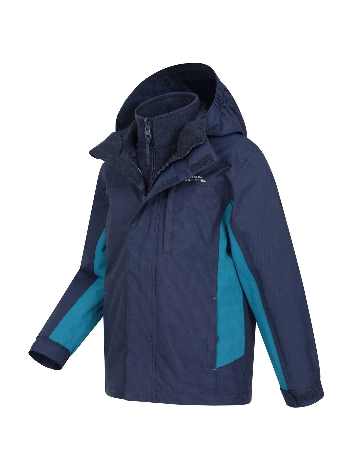 Dsiney Kidz - Mountain Warehouse Navy Blue Cannonball 3 in 1 Waterproof Jacket image 1
