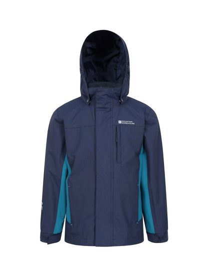 Dsiney Kidz - Mountain Warehouse Navy Blue Cannonball 3 in 1 Waterproof Jacket image 2
