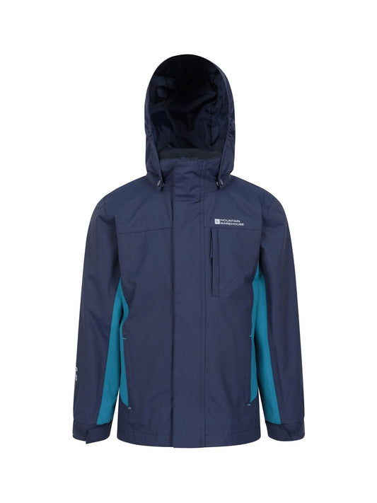 Dsiney Kidz - Mountain Warehouse Navy Blue Cannonball 3 in 1 Waterproof Jacket image 2