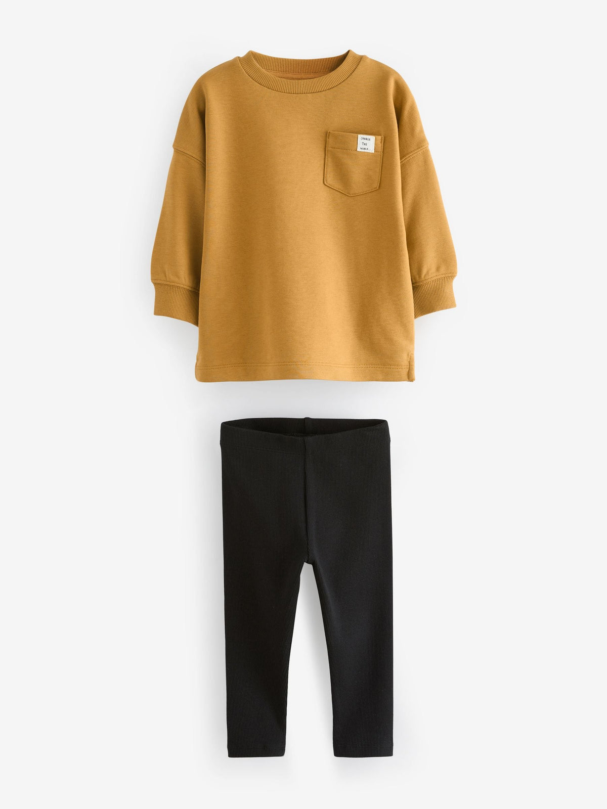 Dsiney Kidz - Grey/Ochre Yellow 2 Pack Long Sleeve T-Shirt & Leggings Set (3mths-7yrs) image 6