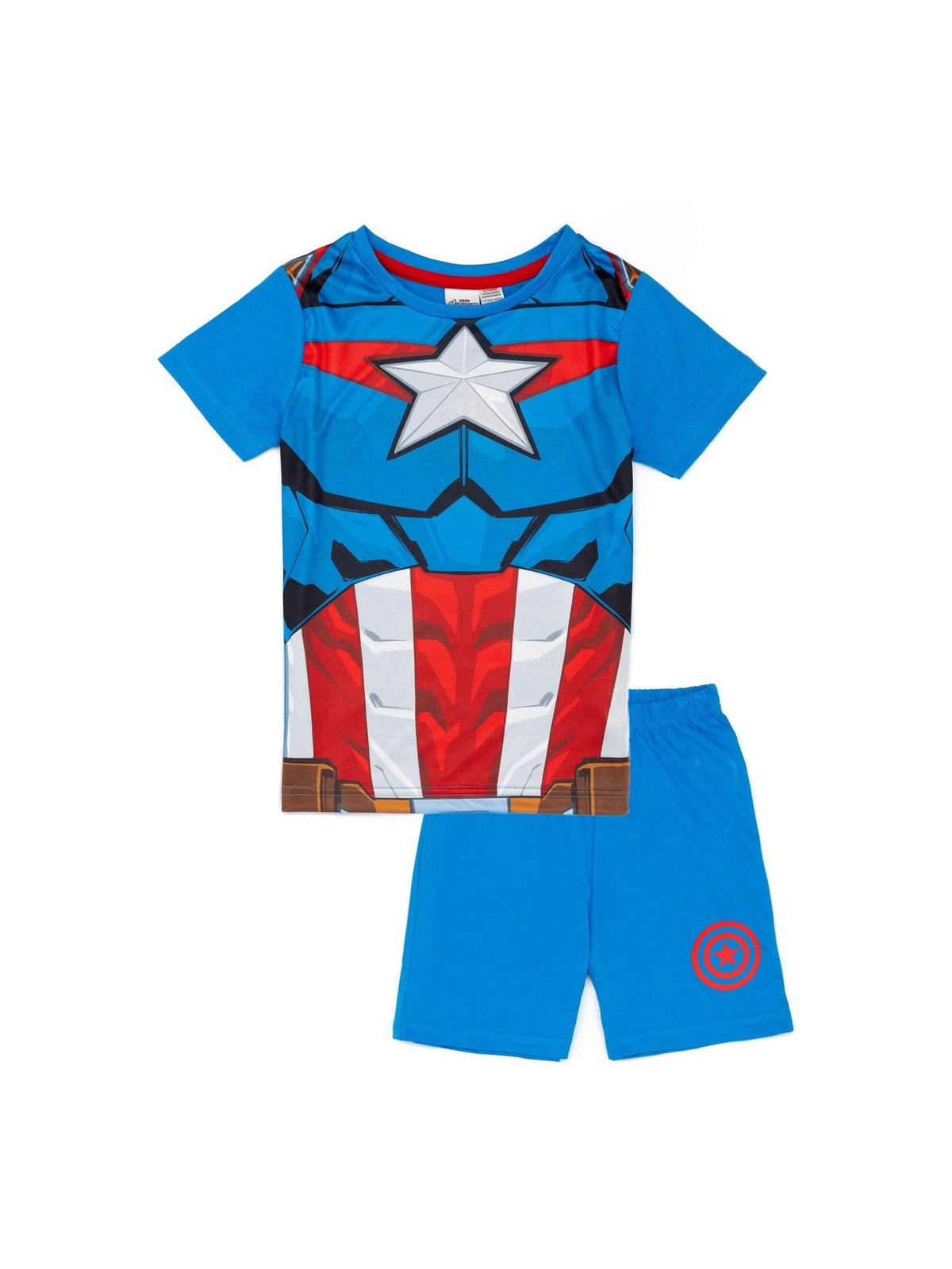 Dsiney Kidz - Vanilla Underground Blue Boys 100% Cotton Captain America Short Pyjamas image 1