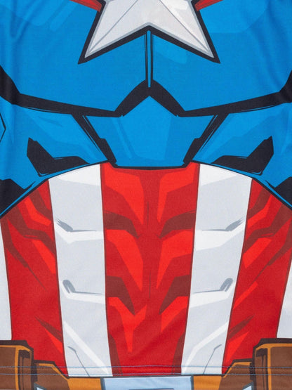 Dsiney Kidz - Vanilla Underground Blue Boys 100% Cotton Captain America Short Pyjamas image 4