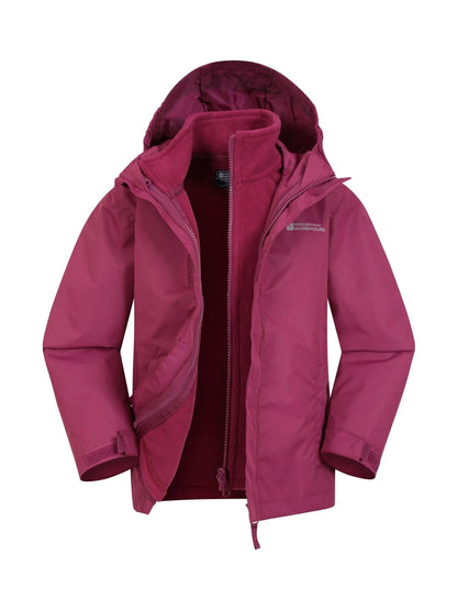 Dsiney Kidz - Mountain Warehouse Burgundy Red Fell 3-In-1 Water Resistant Jacket image 2