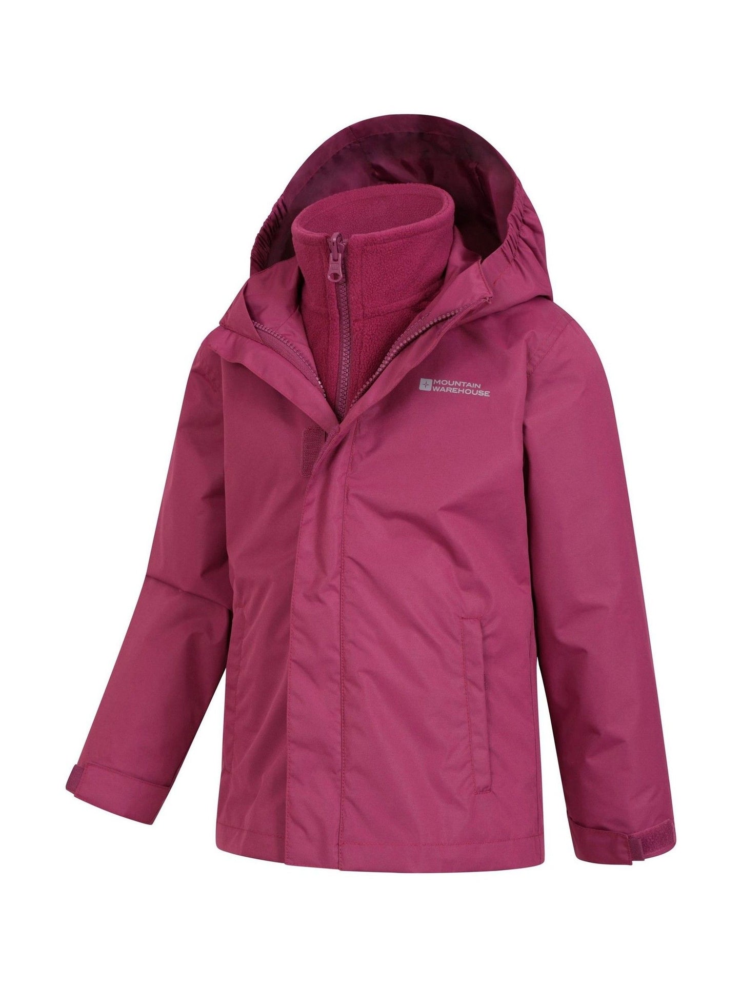 Dsiney Kidz - Mountain Warehouse Burgundy Red Fell 3-In-1 Water Resistant Jacket image 3