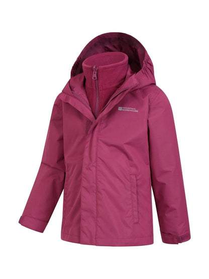 Dsiney Kidz - Mountain Warehouse Burgundy Red Fell 3-In-1 Water Resistant Jacket image 3