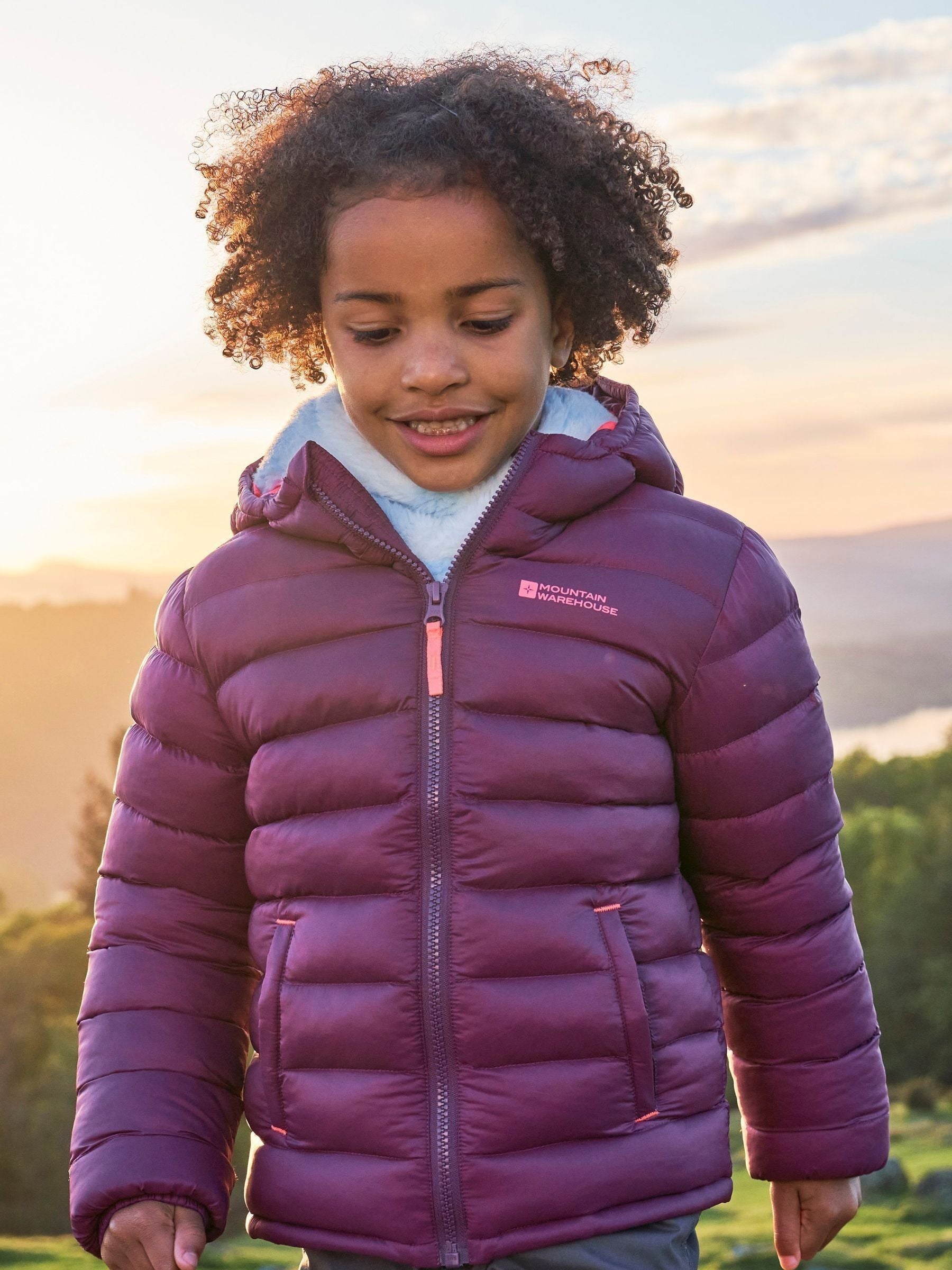 Dsiney Kidz - Mountain Warehouse Dark Pink Seasons II Water-Resistant Padded Jacket image 1