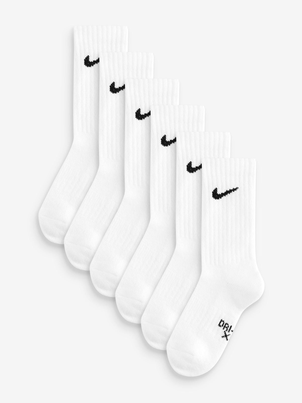 Nike White Performance Crew Socks 6 Pack - image 1