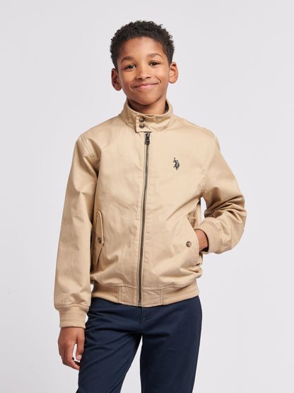 Dsiney Kidz - U.S. Polo Assn. Brown Twill Harrington Jacket image 1