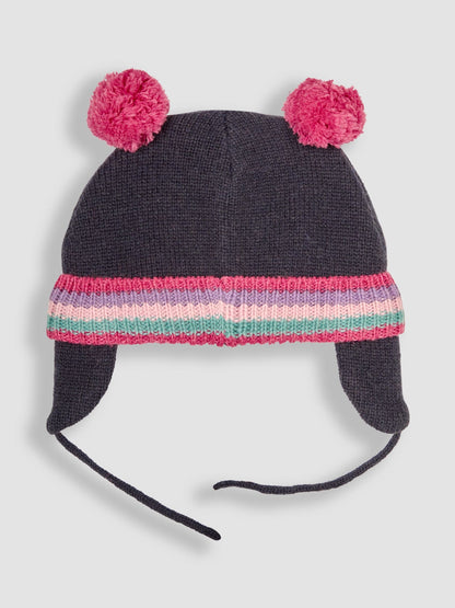 JoJo Maman Bébé Navy Unicorn Applique Hat image 2