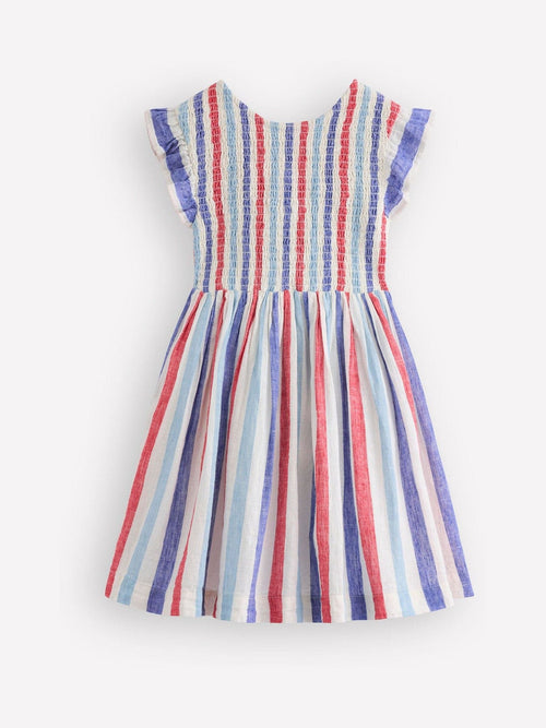 Dsiney Kidz - Boden Blue Shirred Bow Back Dress image 1
