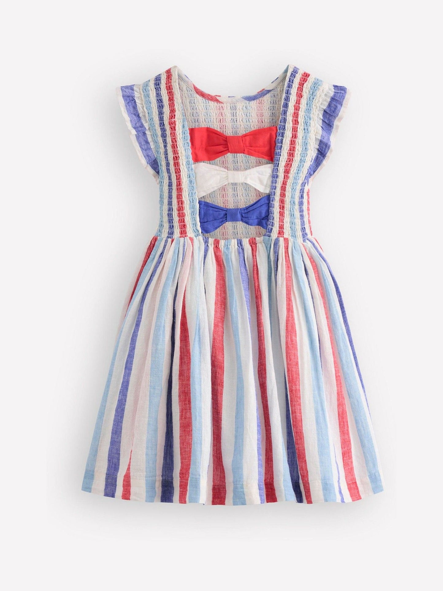 Boden Blue Shirred Bow Back Dress image 2