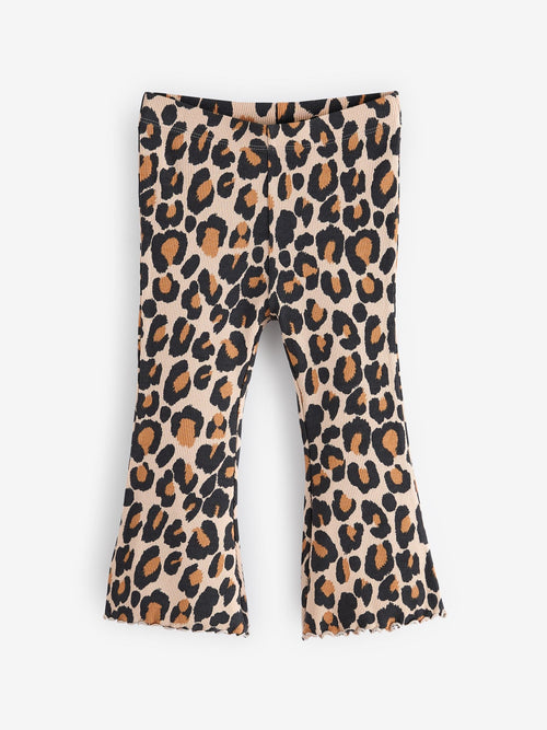 Animal Leopard Print Rib Flare Leggings (3mths-7yrs) image 1
