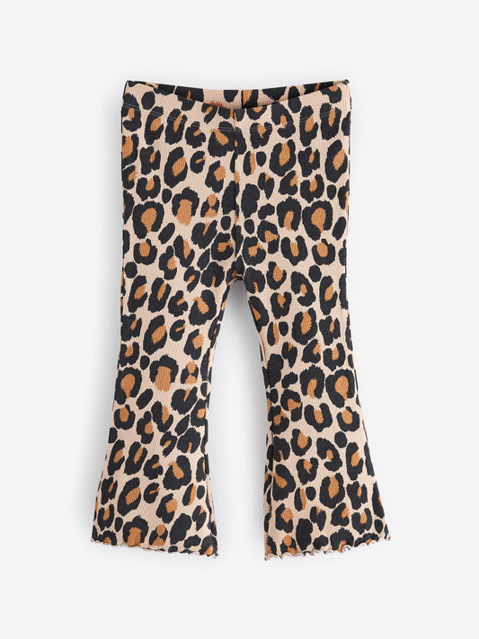 Animal Leopard Print Rib Flare Leggings (3mths-7yrs) image 1