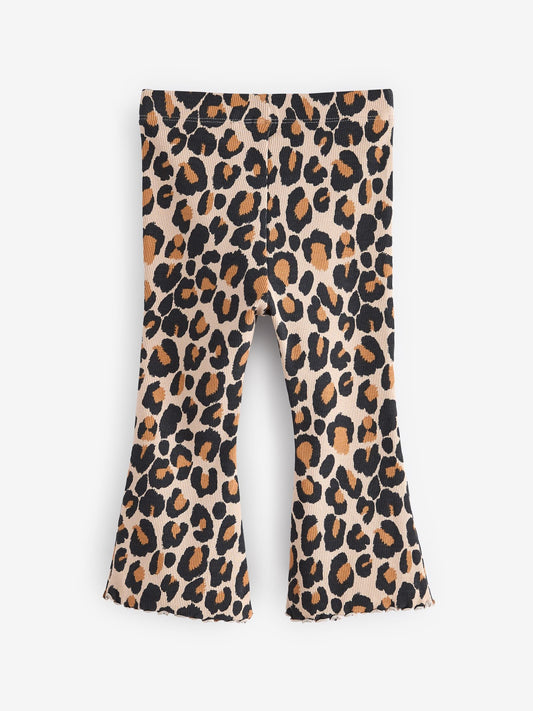 Animal Leopard Print Rib Flare Leggings (3mths-7yrs) image 2