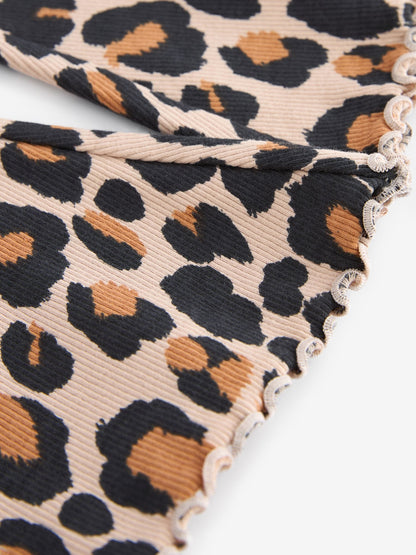 Animal Leopard Print Rib Flare Leggings (3mths-7yrs) image 3
