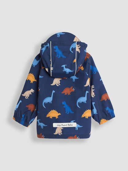 Dsiney Kidz - JoJo Maman Bébé Blue Dinosaur Pack-Away Rain Jacket image 2
