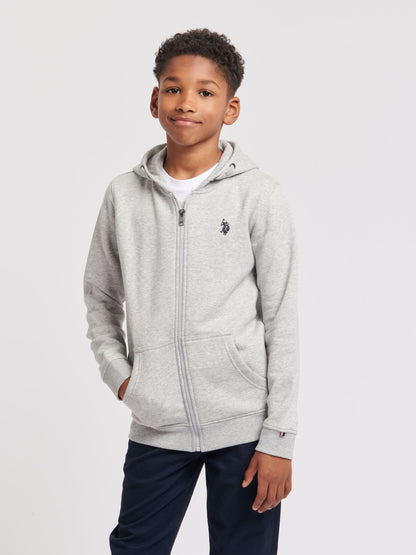Dsiney Kidz - U.S. Polo Assn. Grey Double Horsemen Zip Hoodie image 1