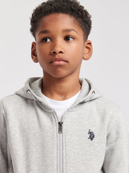 Dsiney Kidz - U.S. Polo Assn. Grey Double Horsemen Zip Hoodie image 3