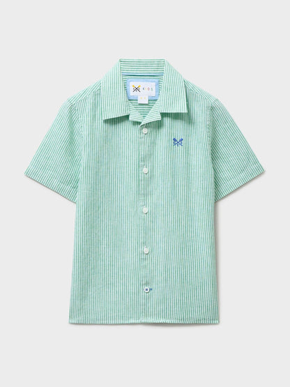 Dsiney Kidz - Crew Clothing Green Linen-Blend Resort Shirt image 1