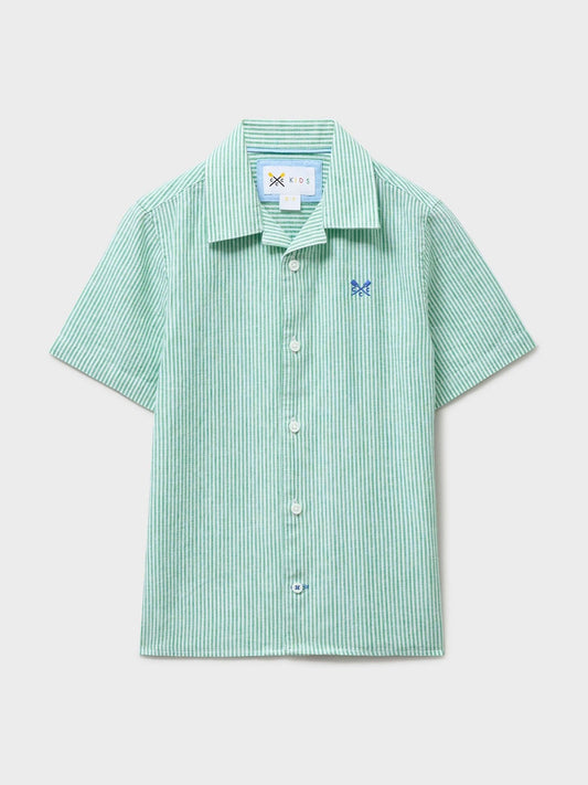 Dsiney Kidz - Crew Clothing Green Linen-Blend Resort Shirt image 1