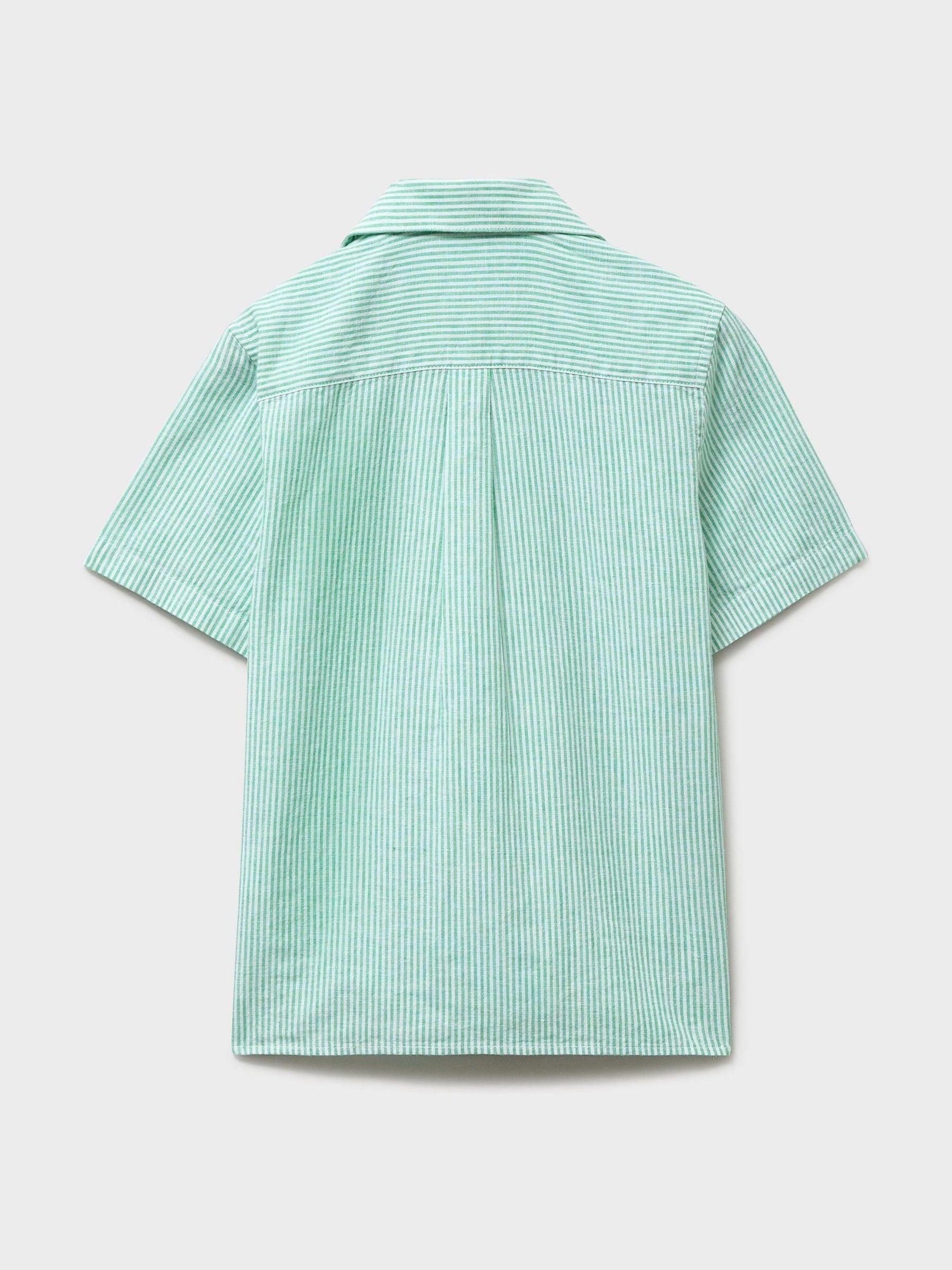 Dsiney Kidz - Crew Clothing Green Linen-Blend Resort Shirt image 2