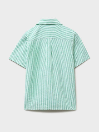 Dsiney Kidz - Crew Clothing Green Linen-Blend Resort Shirt image 2