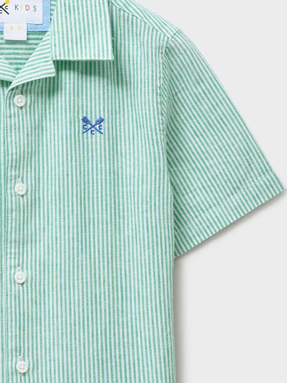 Dsiney Kidz - Crew Clothing Green Linen-Blend Resort Shirt image 3