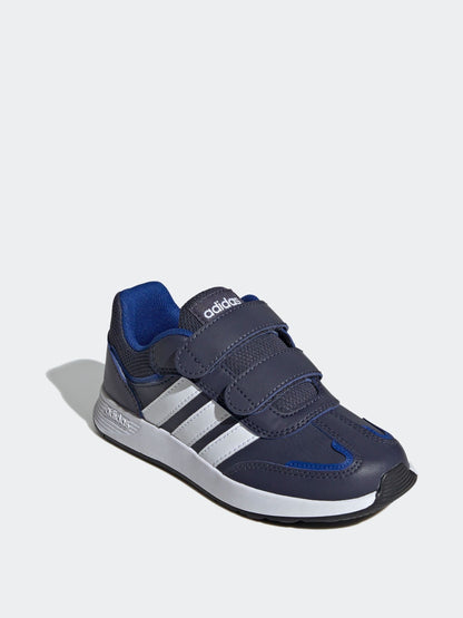adidas Navy/White Tensaur Switch Hook and Loop Kids Trainers image 3