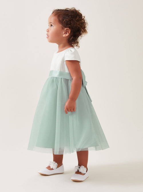 Dsiney Kidz - Monsoon Sage Green Tulle Baby Flower Girl Dress image 1