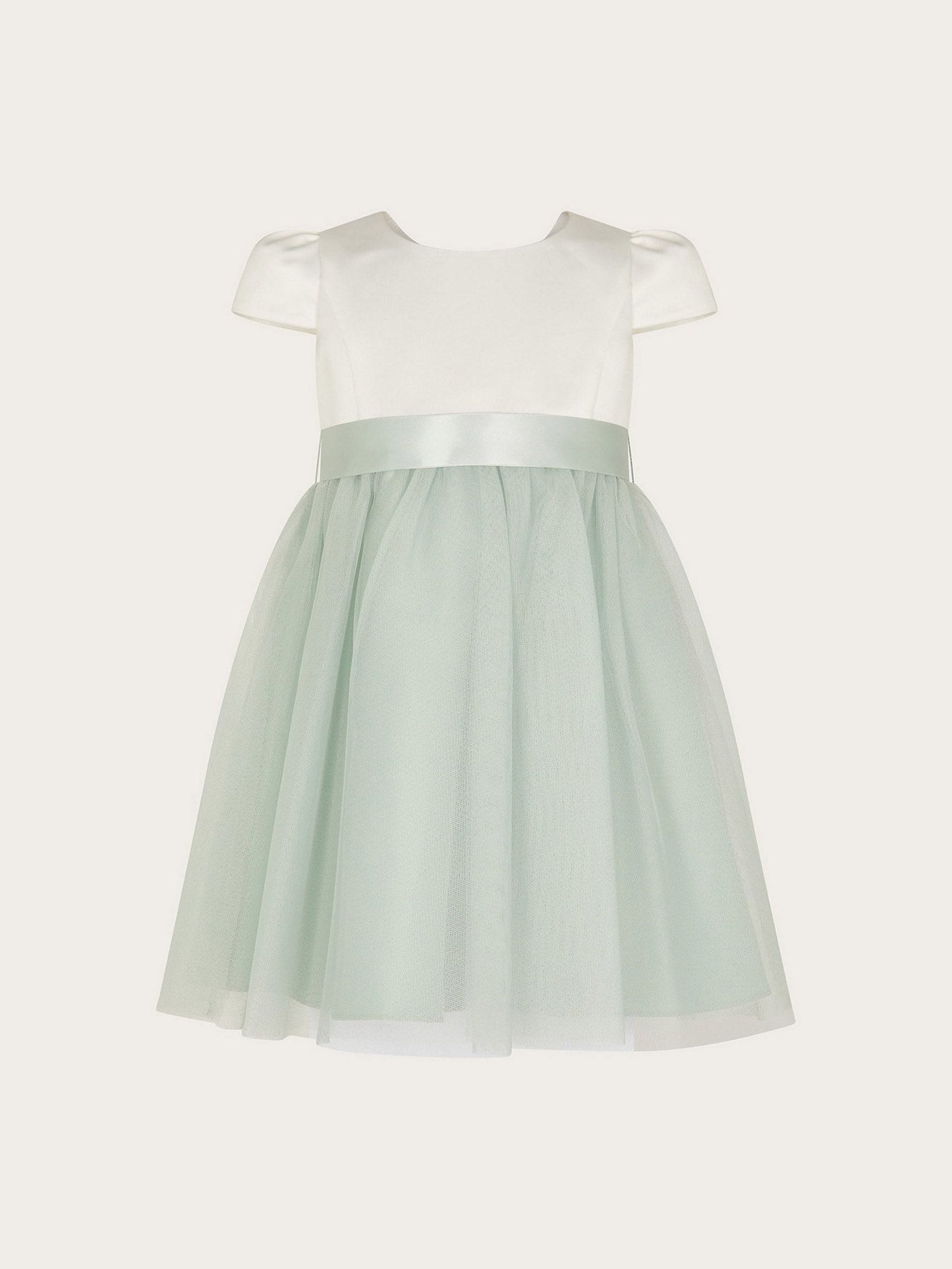 Monsoon Sage Green Tulle Baby Flower Girl Dress image 3