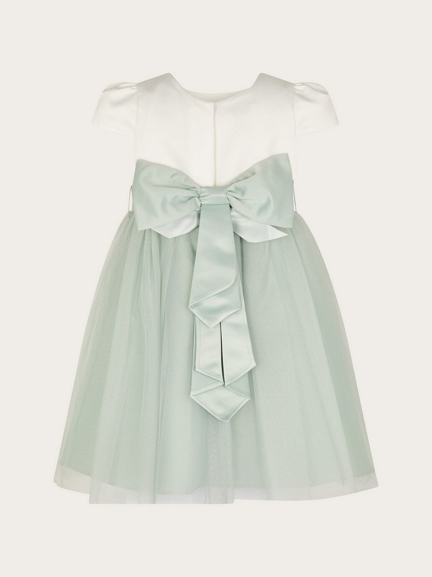 Monsoon Sage Green Tulle Baby Flower Girl Dress image 4
