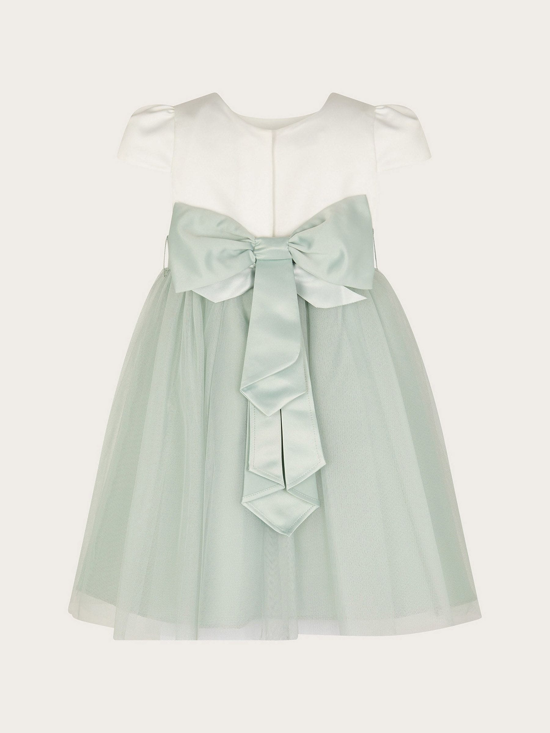Monsoon Sage Green Tulle Baby Flower Girl Dress image 4